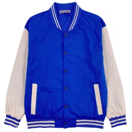 Bulk order contrast color baseball jackets customized long sleeve snap button baseball jackets baseball jacket supplier SKBJ008 Bulk order contrast color baseball jackets customized long sleeve snap button baseball jackets baseball jacket supplier SKBJ008